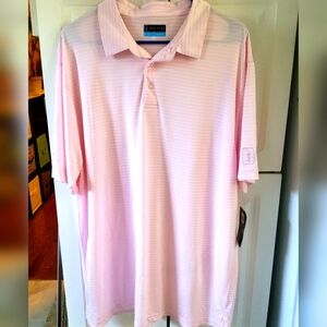 PGA Tour Pink Polo Shirt Mens